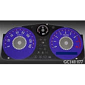 US Speedo Gauge Face Overlay - Purple Daytime Color/ White Letter Color - GC140077