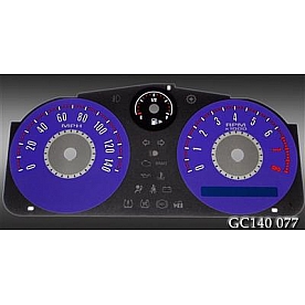 US Speedo Gauge Face Overlay - Purple Daytime Color/ White Letter Color - GC140077