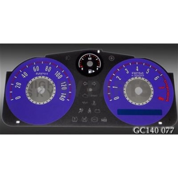 US Speedo Gauge Face Overlay - Purple Daytime Color/ White Letter Color - GC140077