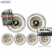 Aurora Instuments Gauge Face Overlay - Fiber Gold Daytime Color/ Black Letter Color - 6125