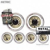Aurora Instuments Gauge Face Overlay - Fiber Gold Daytime Color/ Black Letter Color - 6137