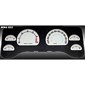 US Speedo Gauge Face Overlay - Silver Daytime Color/ Black Letter Color - WRA022