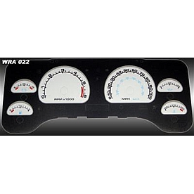 US Speedo Gauge Face Overlay - Silver Daytime Color/ Black Letter Color - WRA022