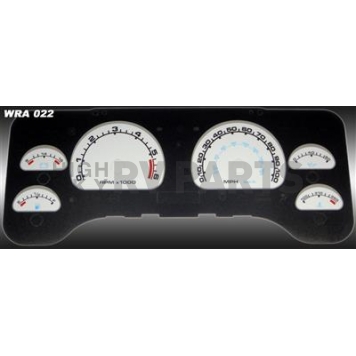 US Speedo Gauge Face Overlay - Silver Daytime Color/ Black Letter Color - WRA022