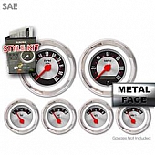 Aurora Instuments Gauge Face Overlay - Fiber Silver Daytime Color/ White Letter Color - 2318