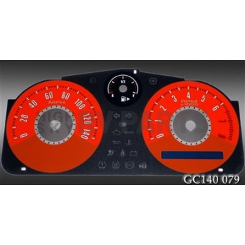 US Speedo Gauge Face Overlay - Orange Daytime Color/ White Letter Color - GC140079