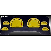 US Speedo Gauge Face Overlay - Yellow Daytime Color/ Black Letter Color - WRA023