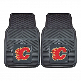 Fan Mat Floor Mat - Universal Fit Black Vinyl Set of 2 - 10607