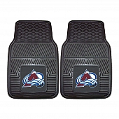 Fan Mat Floor Mat - Universal Fit Black Vinyl Set of 2 - 10618