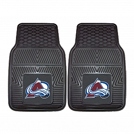 Fan Mat Floor Mat - Universal Fit Black Vinyl Set of 2 - 10618