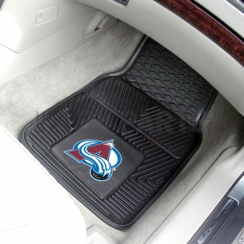 Fan Mat Floor Mat - Universal Fit Black Vinyl Set of 2 - 10618-1