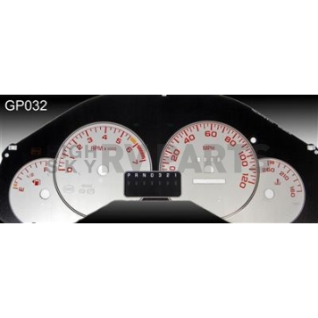 US Speedo Gauge Face Overlay - Silver Daytime Color/ Black Letter Color - GP032