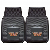 Fan Mat Floor Mat - Universal Fit Black Vinyl Set of 2 - 12918