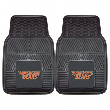 Fan Mat Floor Mat - Universal Fit Black Vinyl Set of 2 - 12918