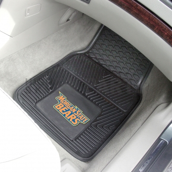 Fan Mat Floor Mat - Universal Fit Black Vinyl Set of 2 - 12918-1