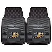 Fan Mat Floor Mat - Universal Fit Black Vinyl Set of 2 - 10629