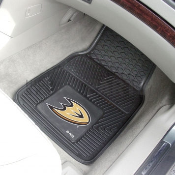 Fan Mat Floor Mat - Universal Fit Black Vinyl Set of 2 - 10629-1