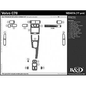 B & I Fender Dash Panel Trim WD467ADRW