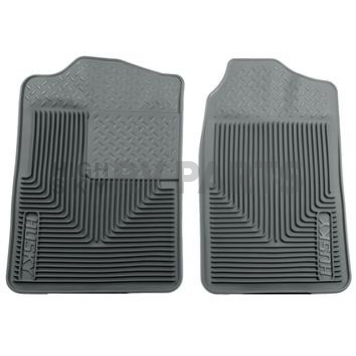 Husky Liner Floor Mat - Direct-Fit Gray TPE - Thermoplastic Elastomer Set of 2 - 51012