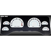 US Speedo Gauge Face Overlay - White Daytime Color/ Black Letter Color - WRA060