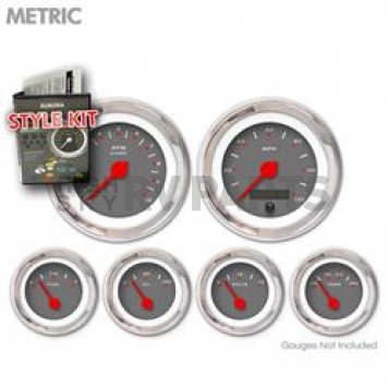 Aurora Instuments Gauge Face Overlay - Fiber Dark Gray Daytime Color/ White Letter Color - 5004