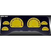 US Speedo Gauge Face Overlay - Yellow Daytime Color/ Black Letter Color - WRA063