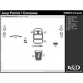 B & I Fender Dash Panel Trim WD907CSNB