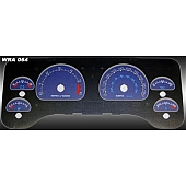 US Speedo Gauge Face Overlay - Blue Daytime Color/ White Letter Color - WRA064