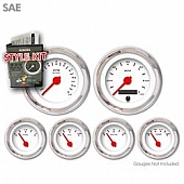 Aurora Instuments Gauge Face Overlay - Fiber White Daytime Color/ Black Letter Color - 1406