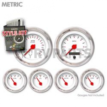 Aurora Instuments Gauge Face Overlay - Fiber White Daytime Color/ Black Letter Color - 5037