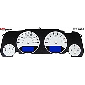 US Speedo Gauge Face Overlay - White Daytime Color/ Black Letter Color - WRA080