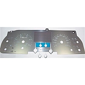 US Speedo Gauge Face Overlay - Silver Daytime Color/ White Letter Color - SSF09W
