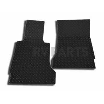 American Car Craft Floor Mat - Cut-To-Fit Black Aluminum 2 Pieces - 041004