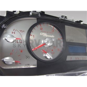 US Speedo Gauge Face Overlay - Silver Daytime Color/ Red Letter Color - SSF10R