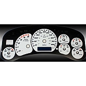 US Speedo Gauge Face Overlay - White Daytime Color/ Black Letter Color - CK1000240D