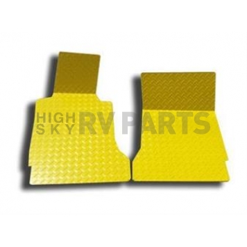 American Car Craft Floor Mat - Cut-To-Fit Yellow Aluminum 2 Pieces - 041005