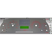 US Speedo Gauge Face Overlay - Silver Daytime Color/ Red Letter Color - SSF11R