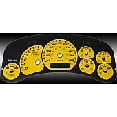 US Speedo Gauge Face Overlay - Yellow Daytime Color/ Black Letter Color - CK1000243