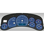 US Speedo Gauge Face Overlay - Blue Daytime Color/ White Letter Color - CK1000244