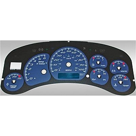 US Speedo Gauge Face Overlay - Blue Daytime Color/ White Letter Color - CK1000244