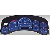 US Speedo Gauge Face Overlay - Blue Daytime Color/ White Letter Color - CK1000244D