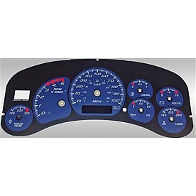US Speedo Gauge Face Overlay - Blue Daytime Color/ White Letter Color - CK1000244D