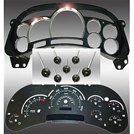 US Speedo Gauge Face Overlay - Black Daytime Color/ White Letter Color - PLK0541