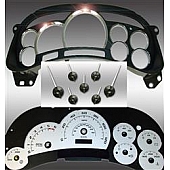 US Speedo Gauge Face Overlay - Silver Daytime Color/ Black Letter Color - PLK0542