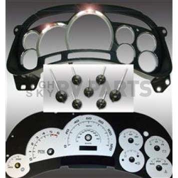US Speedo Gauge Face Overlay - Silver Daytime Color/ Black Letter Color - PLK0542