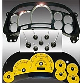 US Speedo Gauge Face Overlay - Yellow Daytime Color/ Black Letter Color - PLK0543