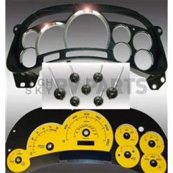 US Speedo Gauge Face Overlay - Yellow Daytime Color/ Black Letter Color - PLK0543