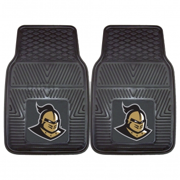 Fan Mat Floor Mat - Universal Fit Black Vinyl Set of 2 - 12767