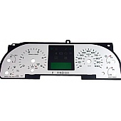 US Speedo Gauge Face Overlay - Silver Daytime Color/ Black Letter Color - F2500542D