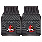 Fan Mat Floor Mat - Universal Fit Black Vinyl Set of 2 - 8916